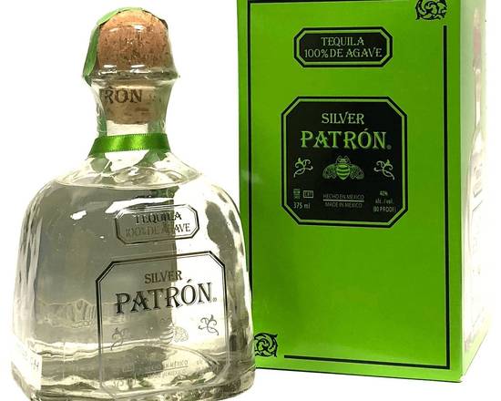 Order Patron silver tequila 375 ml  food online from Divine Wine and Spirits store, San Diego on bringmethat.com