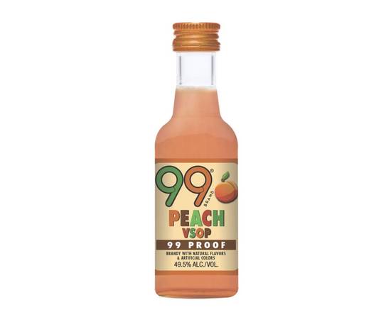 Order 99 Peach VSOP, 50mL liqueur (49.5% ABV) food online from Cold Spring Liquor store, Liberty Hill on bringmethat.com
