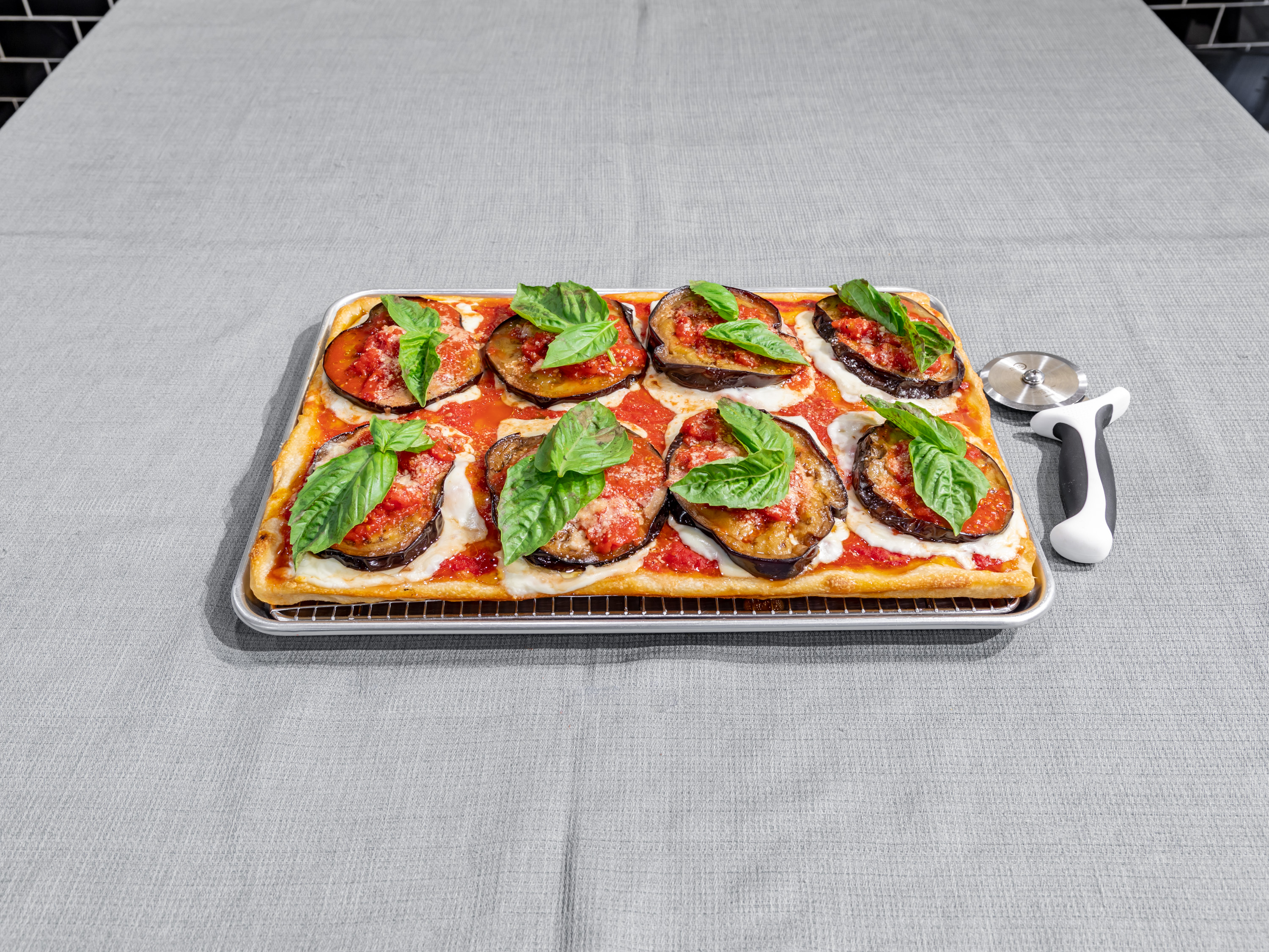 Order Eggplant Square Pizza Pie food online from Carnegie Pizza store, New York on bringmethat.com