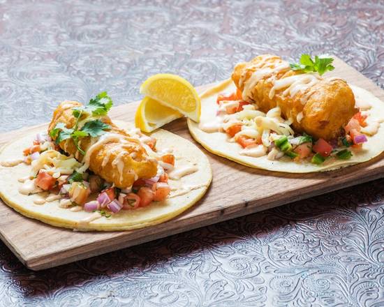 Order Baja Fish Taco food online from Baja Sharkeez store, Hermosa Beach on bringmethat.com