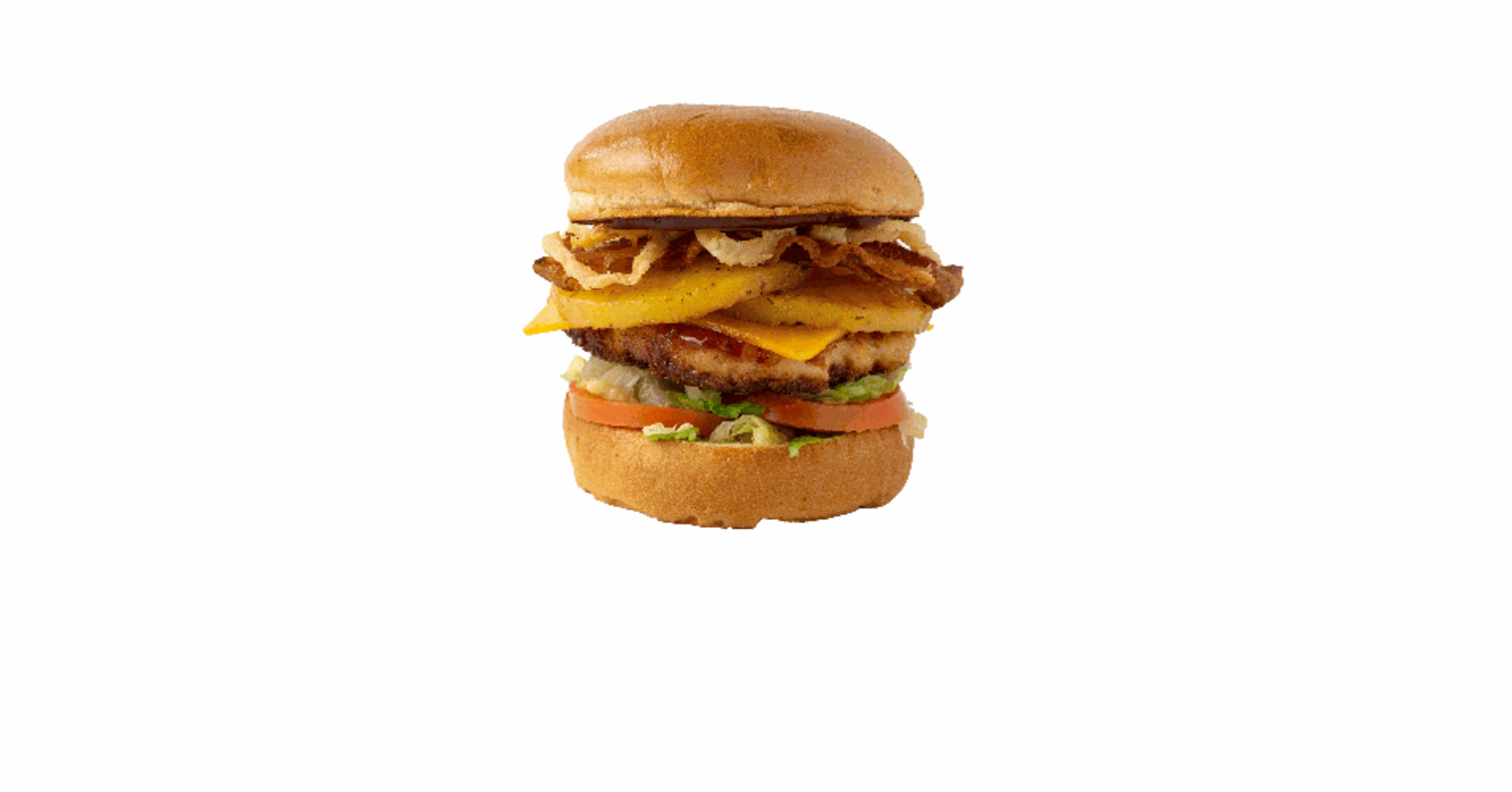 Order #64 Hawaiian BBQ Chicken food online from Burger 21 store, Novi on bringmethat.com