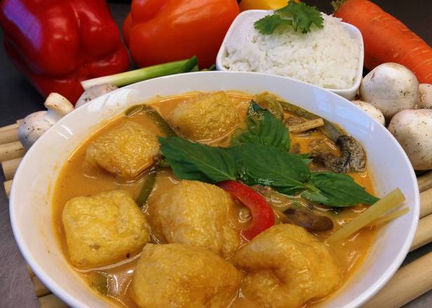 Order Red Penang Curry Vegetables & Tofu food online from Pho Ever Cafe store, Newark on bringmethat.com