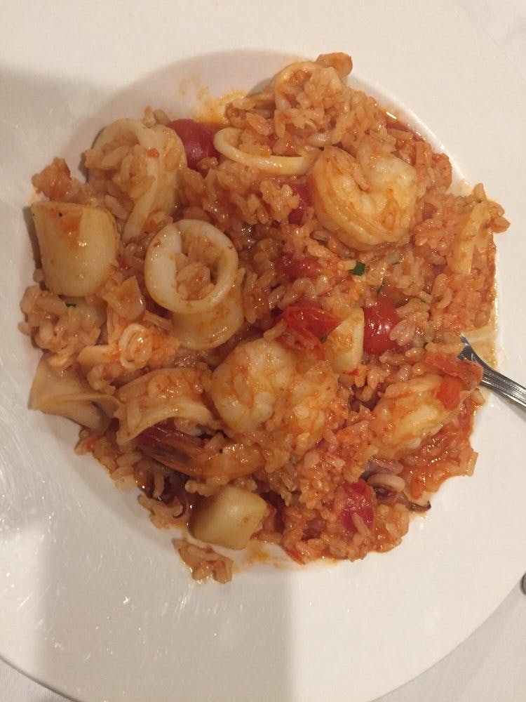 Order Seafood Risotto - Entree food online from RoccoVino's Italian Restaurant store, Carol Stream on bringmethat.com