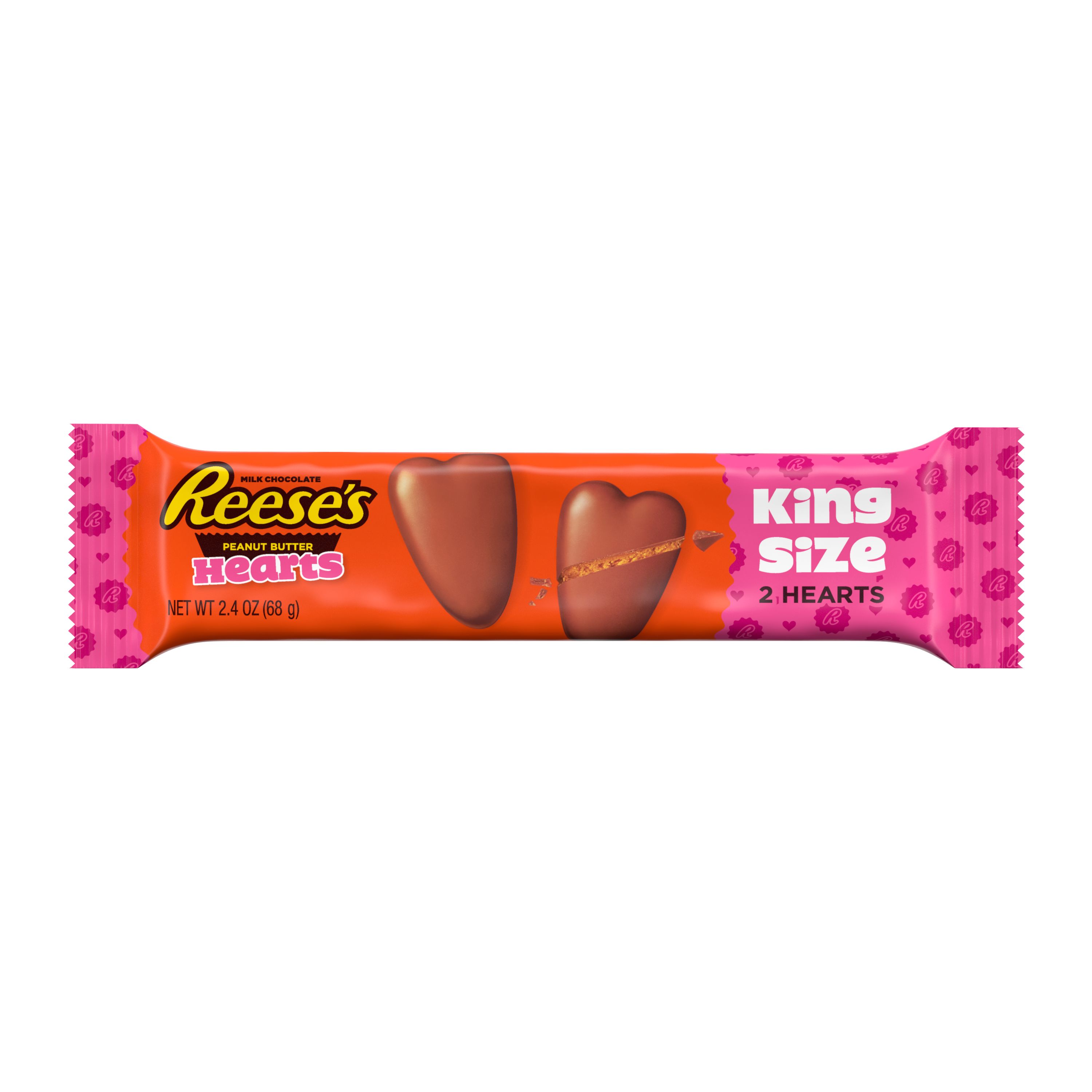 Order Reese's Pieces Stuffed Peanut Butter Heart, King Size - 2.4 oz food online from Rite Aid store, MILLER PLACE on bringmethat.com