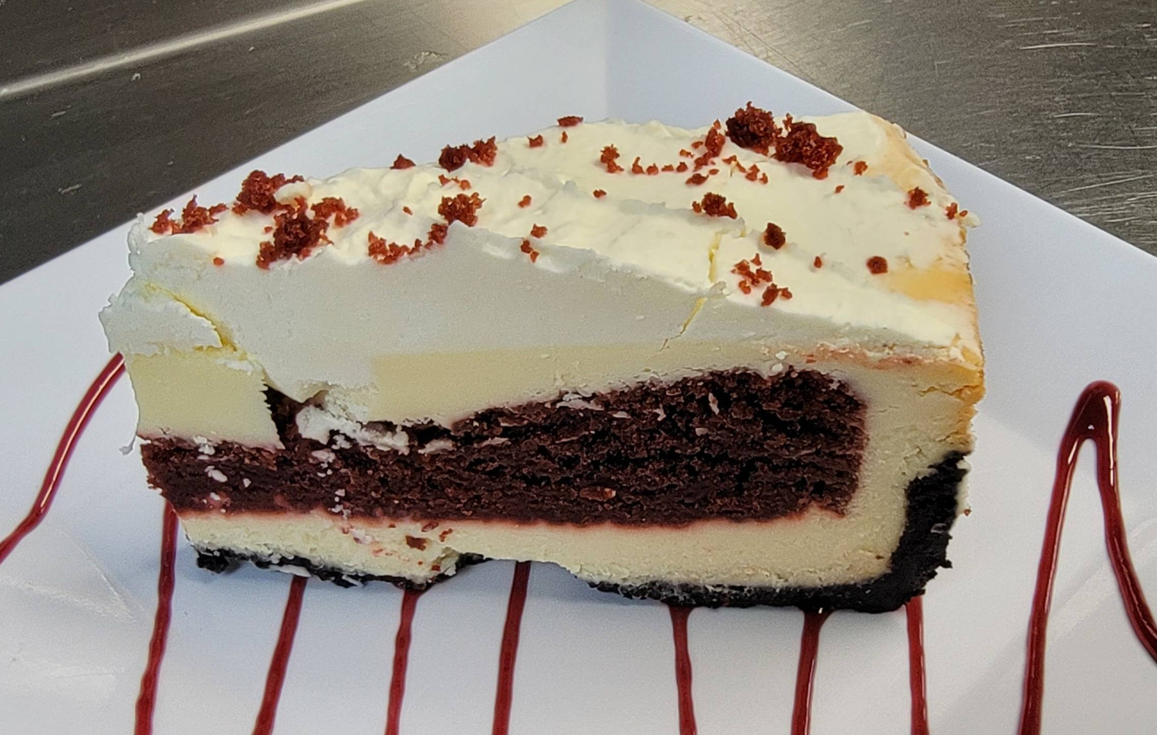 Order RED VELVET CHEESECAKE food online from Christine Casual Dining store, Green on bringmethat.com