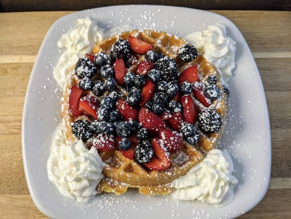 Order Very Berry Waffle food online from Honey-Jam Cafe store, Arlington Heights on bringmethat.com