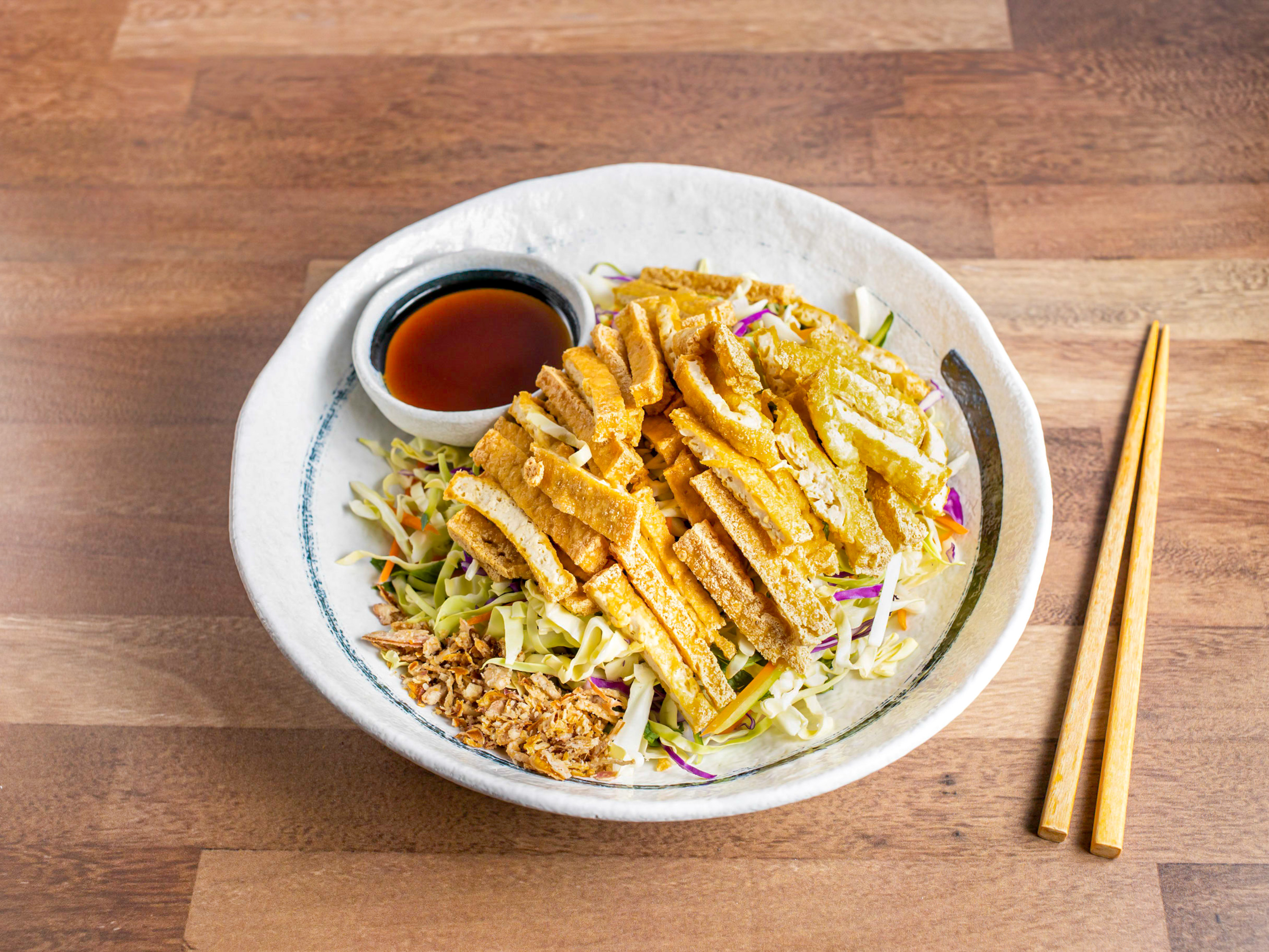 Order Fried Tofu Cabbage Salad  food online from Chic N Time store, San Francisco on bringmethat.com