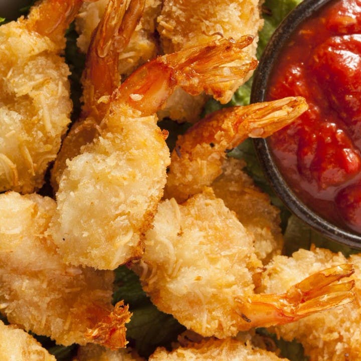 Order Breaded Jumbo Shrimp - 5 Pieces food online from Goodys Philly Style Pizza and Grill store, Philadelphia on bringmethat.com