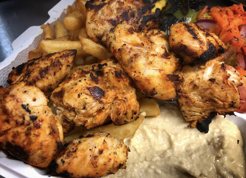 Order Chicken Kabob Dinner food online from Ani Takeout store, Belmont on bringmethat.com