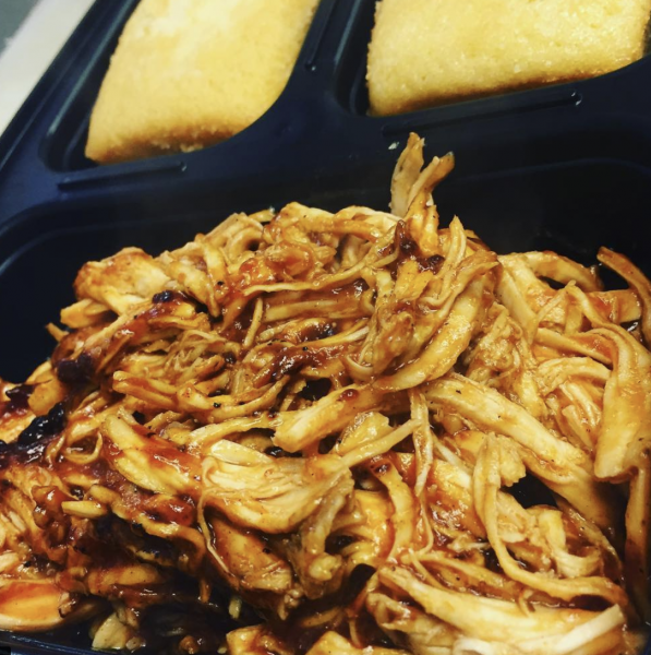 Order BBQ Pulled Chicken Sandwich food online from Pigs On A Wing store, Lindenhurst on bringmethat.com