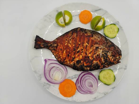 Order Tandoor Pomfret Fish food online from Curry Point 2 Go store, Bellevue on bringmethat.com