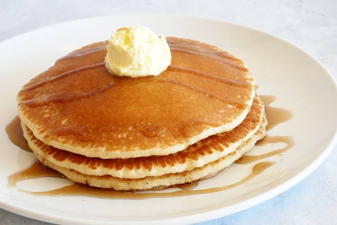 Order Full Stack Pancakes (3) food online from The Broken Yolk Cafe store, Chandler on bringmethat.com