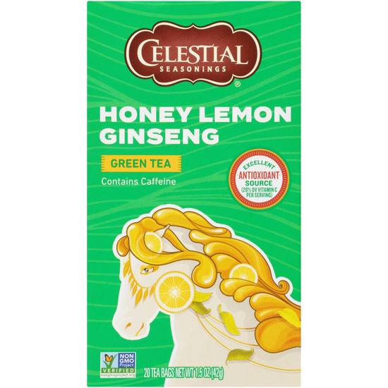 Order Celestial Seasonings Honey Lemon Ginseng Green Tea Bags, 20 CT food online from Cvs store, WESTON on bringmethat.com