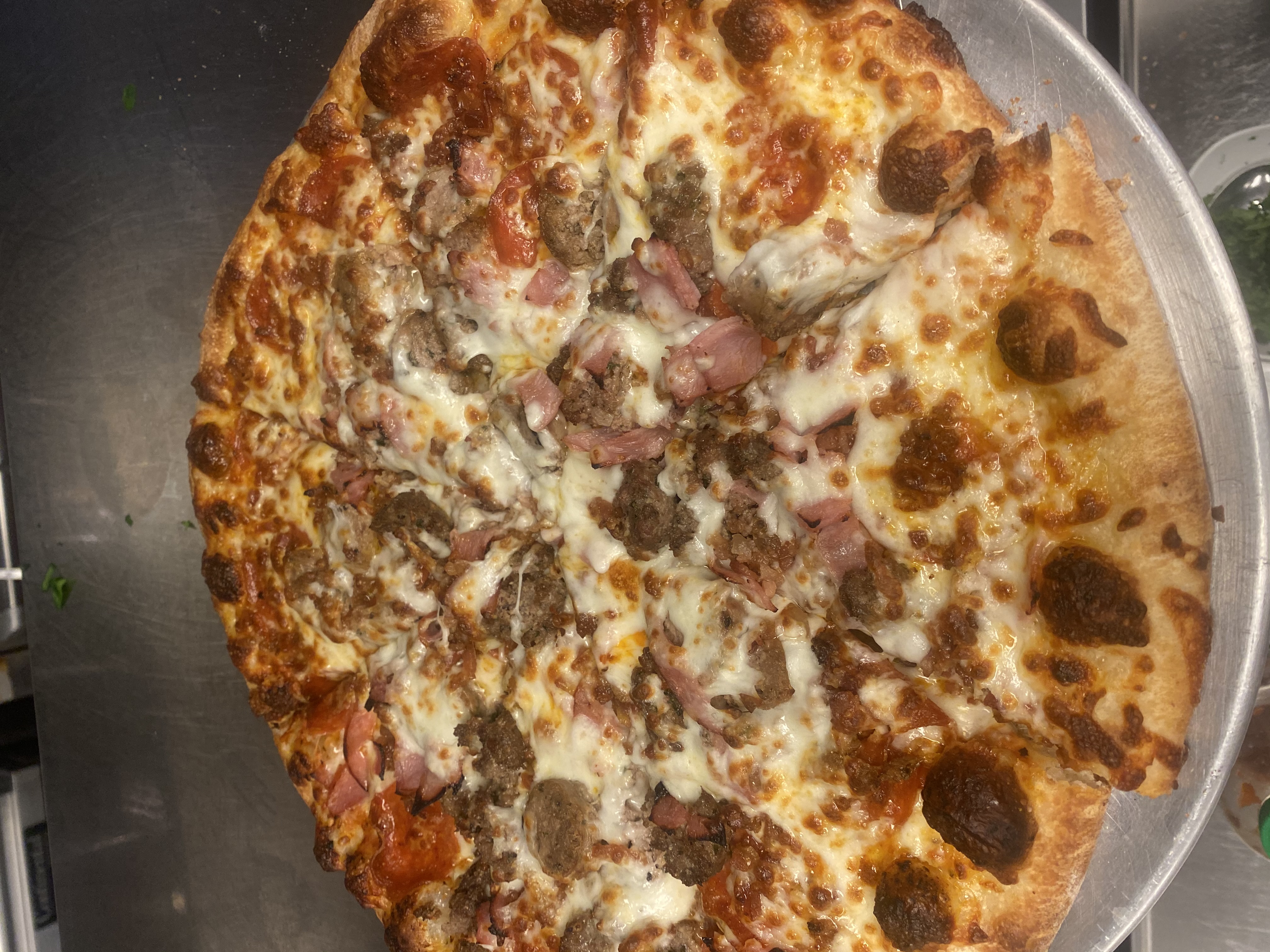 Order Meat Masters Pizza food online from The Greek Taverna store, Richmond on bringmethat.com