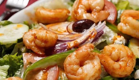 Order Shrimp Salad food online from Albasha Greek & Lebanese Café store, Covington on bringmethat.com