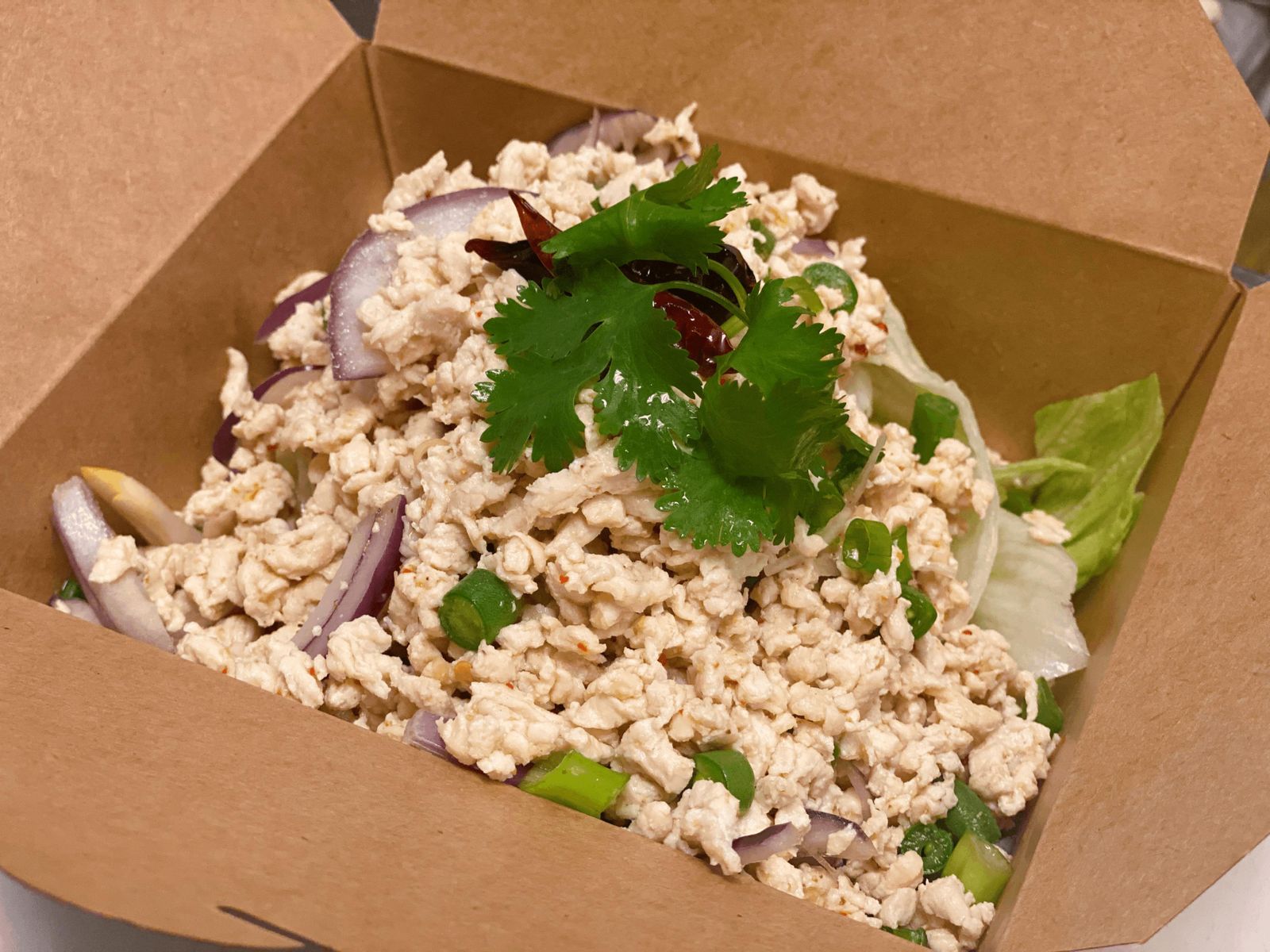 Order Chicken Larb Salad food online from I am Thai Eatery store, Vancouver on bringmethat.com