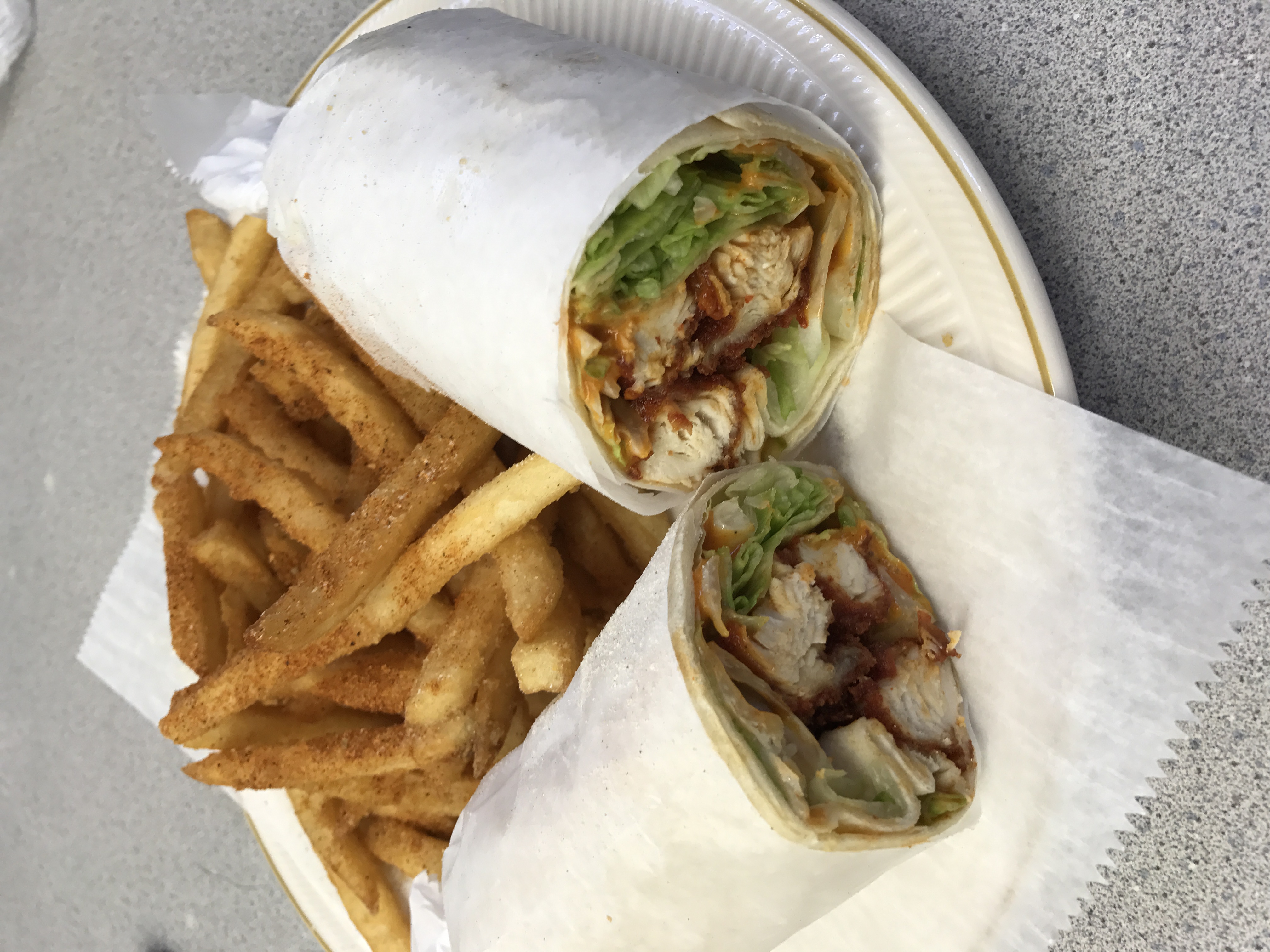 Order Flamin' Hot Chicken Wrap Daily Special food online from Pizza & Fish Express store, Detroit on bringmethat.com