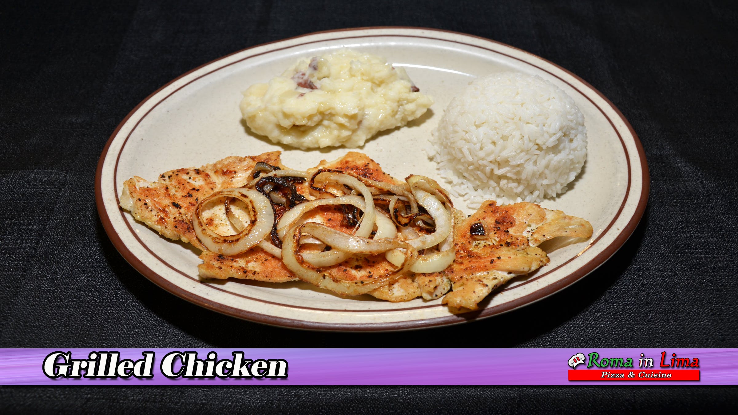 Order Grilled Chicken Breast - Entree food online from Roma In Lima Pizza & Cuisine store, Immokalee on bringmethat.com