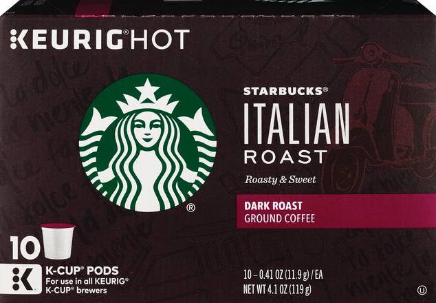 Order Starbucks Italian Roast K-Cup Pods, 10 CT food online from CVS store, Tulsa on bringmethat.com