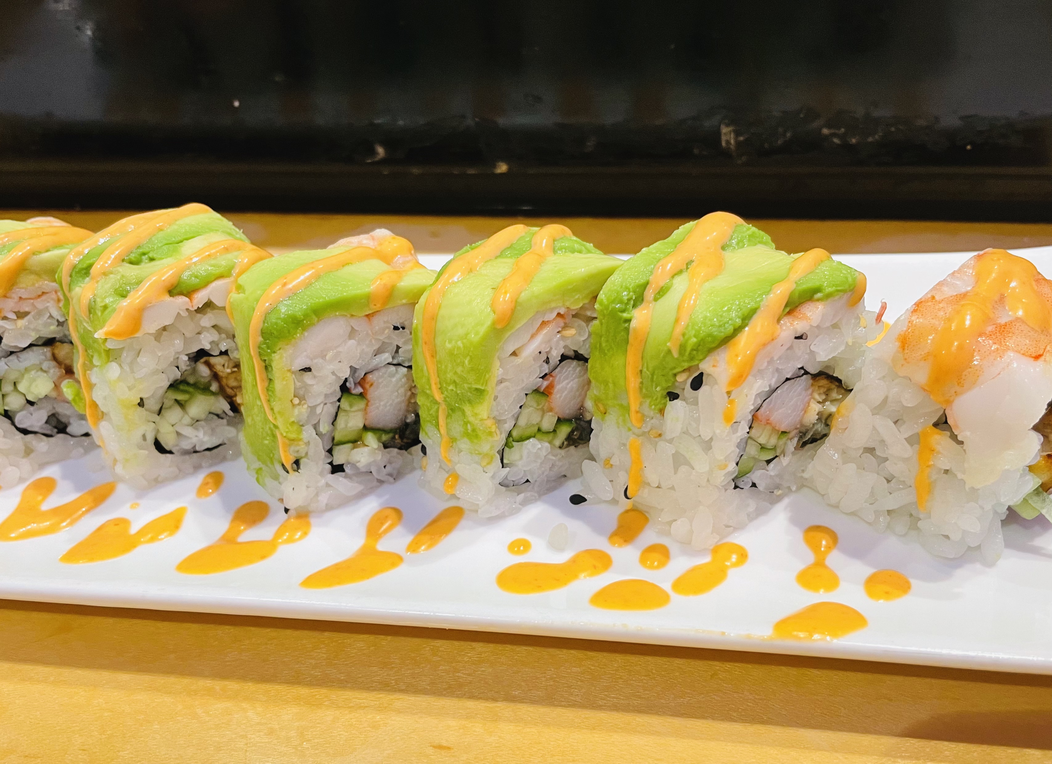 Order Sunset Roll (8pcs) food online from Rainbow Sushi store, Germantown on bringmethat.com