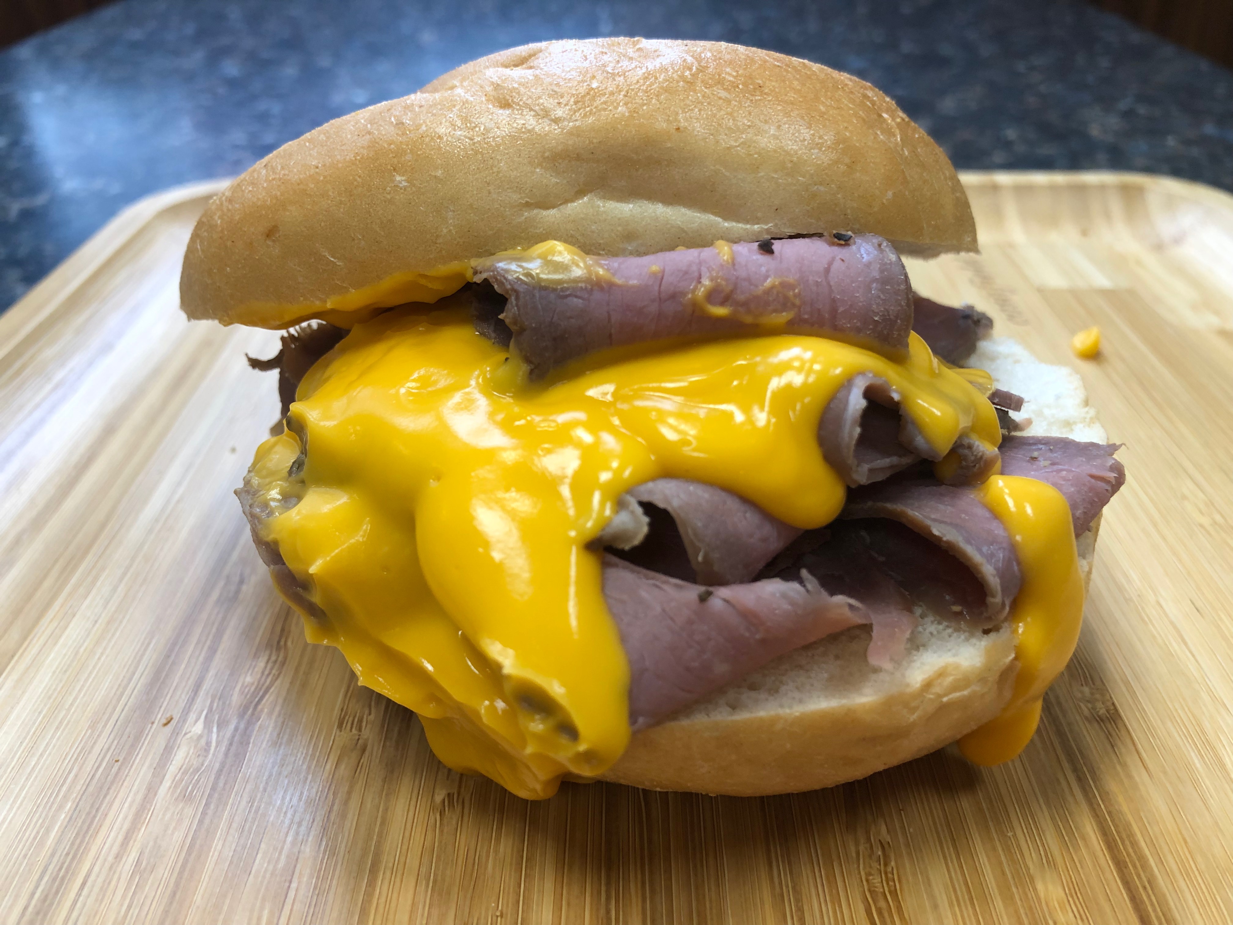 Order Roast Beef and Cheddar Sandwich food online from Kasa Pizza store, Cresco on bringmethat.com