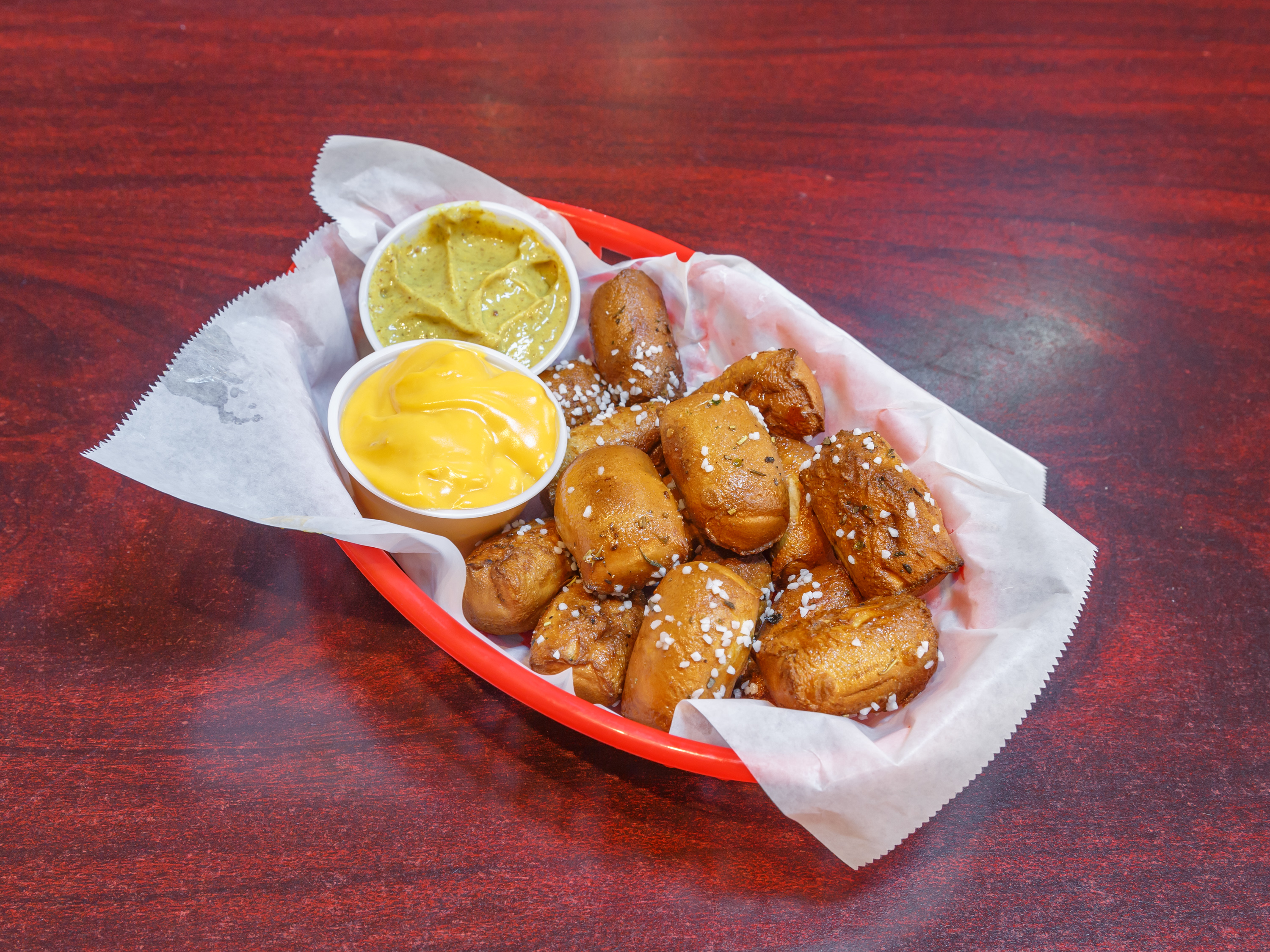 Order Pretzel Bites with Cheese food online from Tailgate Brewery Music Row store, Nashville on bringmethat.com