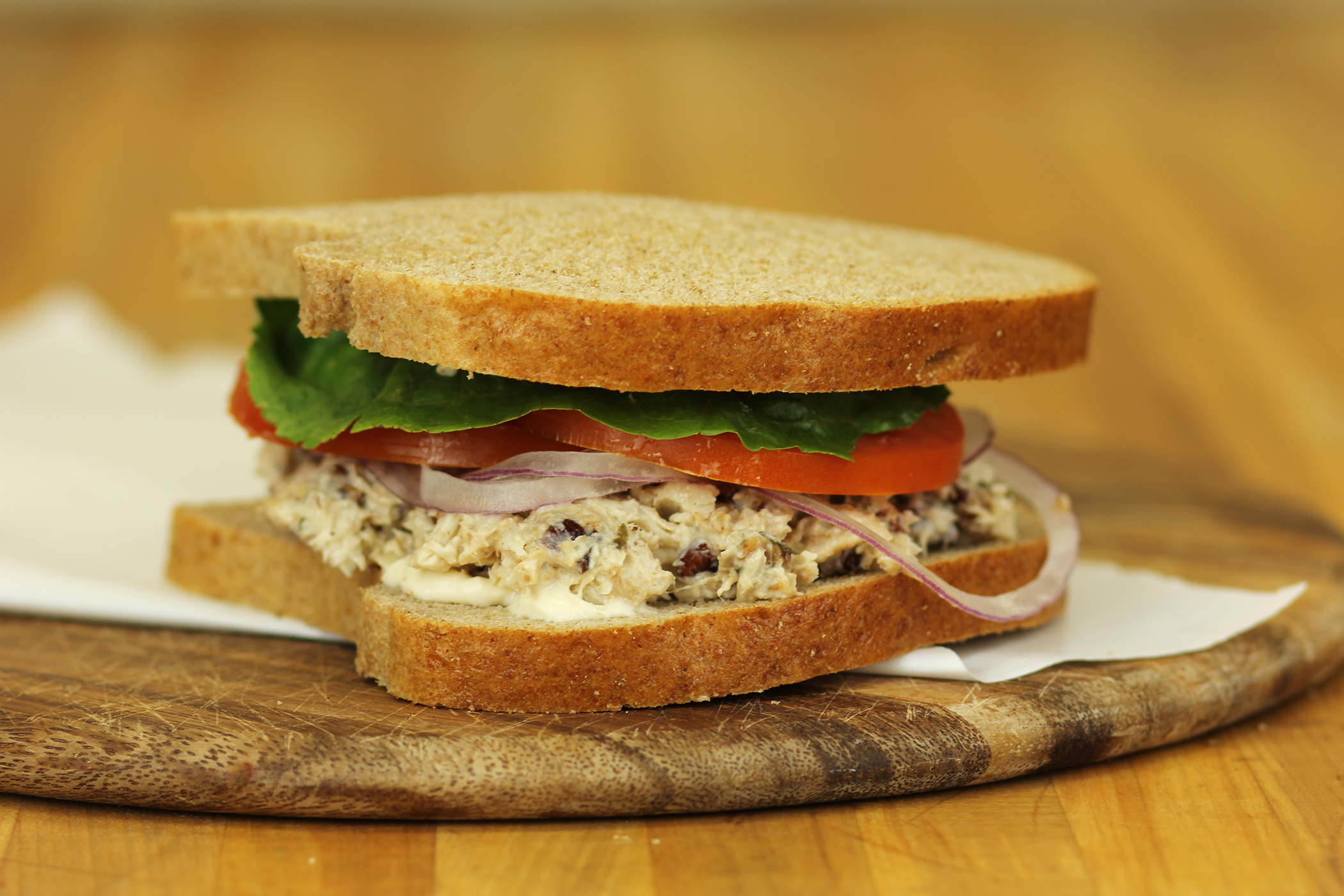 Order T-Town Chicken Salad Sandwich food online from Great Harvest Bread store, Trussville on bringmethat.com