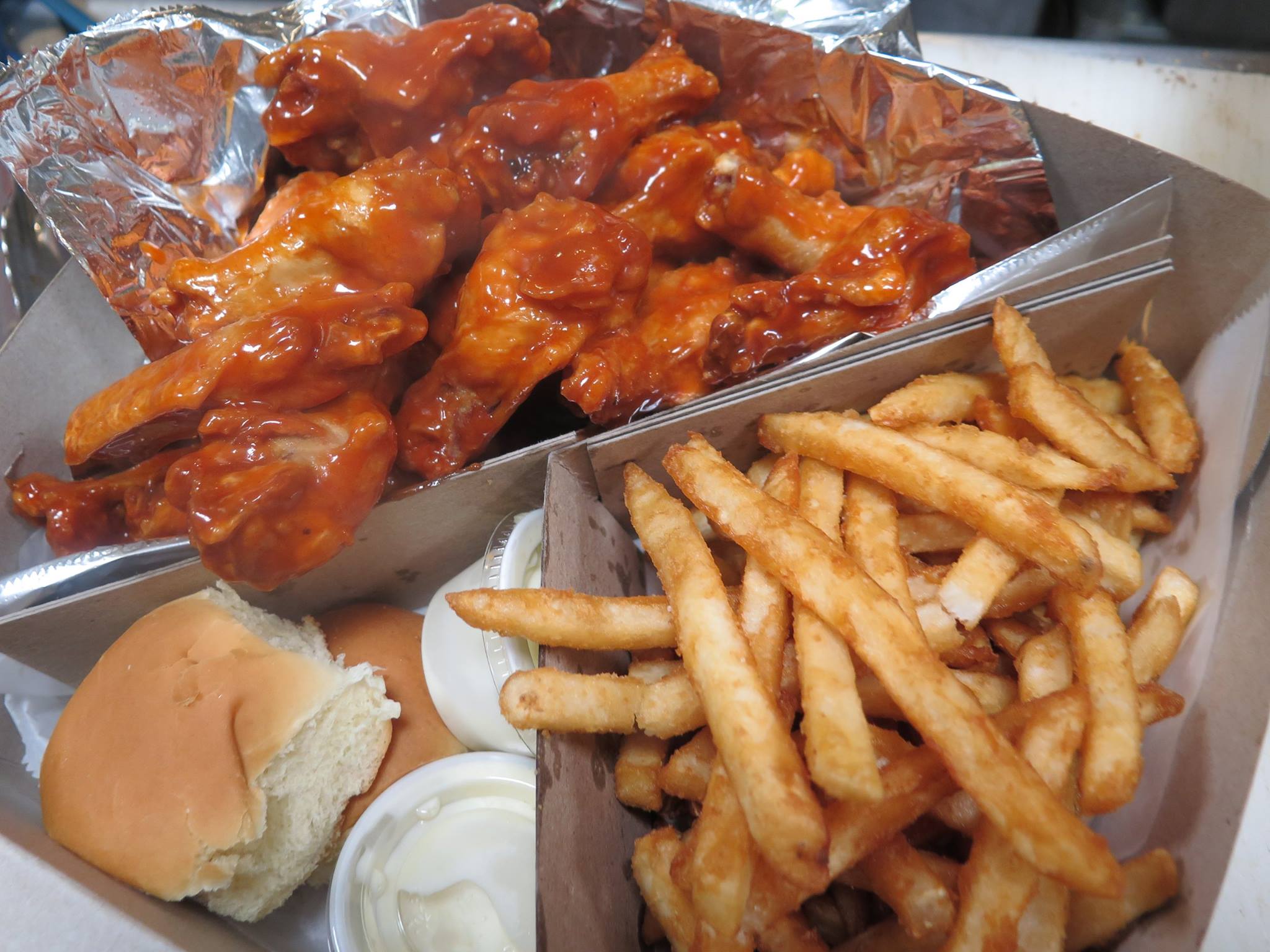 Order 6 Wings and 1 Blue Cheese Dinner food online from House Of Burrito Chicken & Pizza store, Waldwick on bringmethat.com
