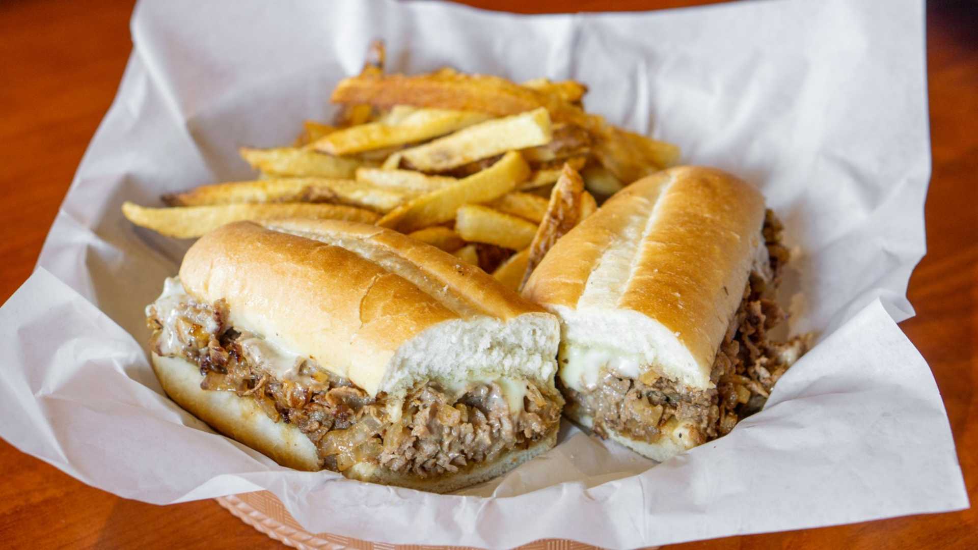 Order Philly Cheesesteak Sandwich food online from Kickback Jack's store, Southern Pines on bringmethat.com