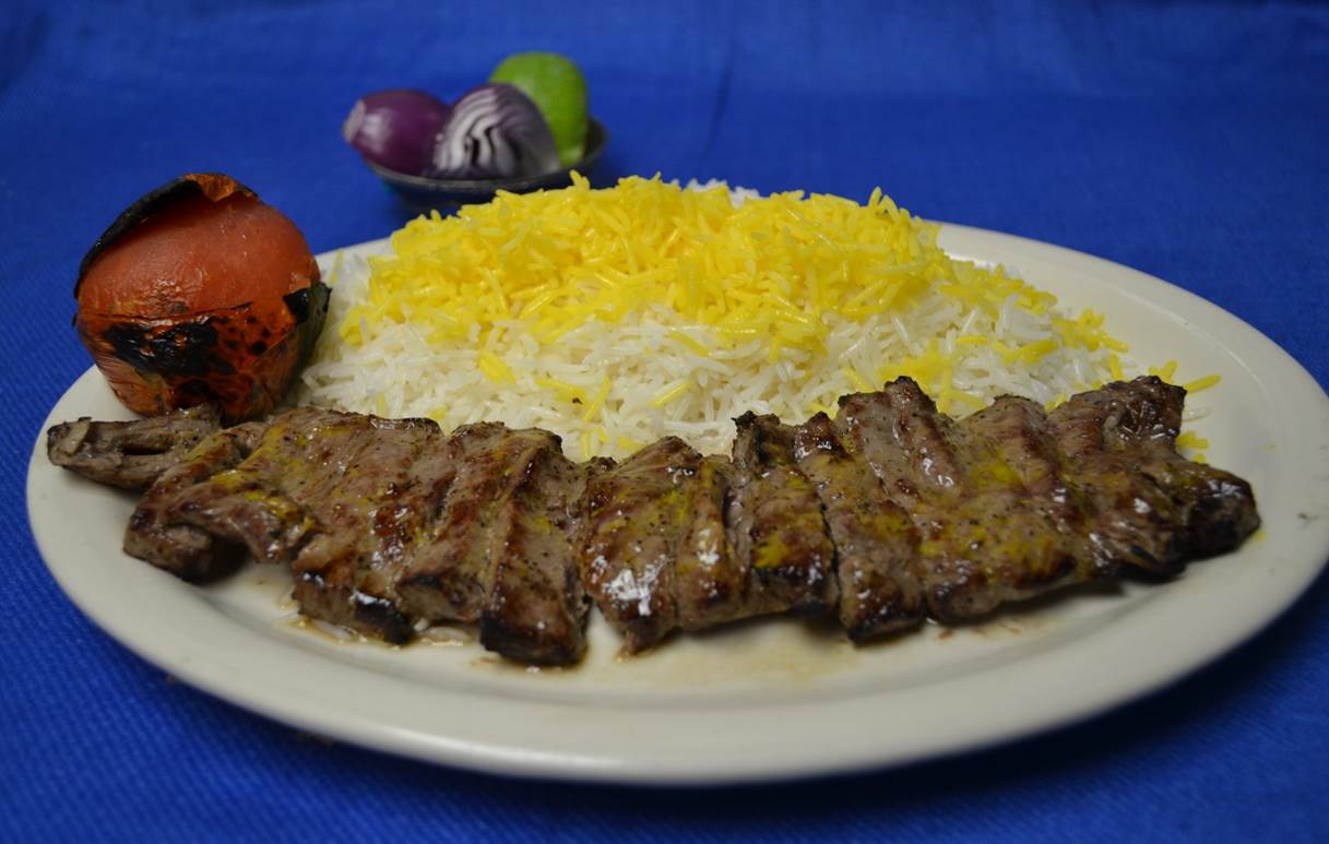 Order Kabob Barg w/ Basmati Rice food online from Healthy Grill store, Escondido on bringmethat.com