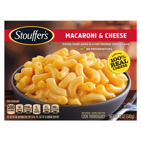 Order Stouffer's Frozen Macaroni & Cheese Meal 12oz food online from Everyday Needs By Gopuff store, Providence on bringmethat.com
