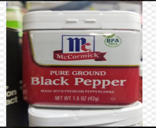 Order Mc Cormick Pure Ground Black Pepper (1.5 oz) food online from W Z Food Market store, Roosevelt on bringmethat.com