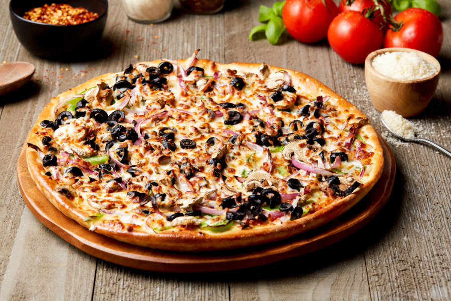 Order Veggie Pizza food online from Simple Simon's Pizza store, Dewey on bringmethat.com