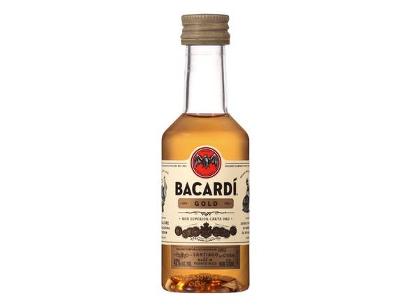 Order BACARDÍ Gold Rum - 50ml Bottle food online from Josh Wines & Liquors Inc store, New York on bringmethat.com