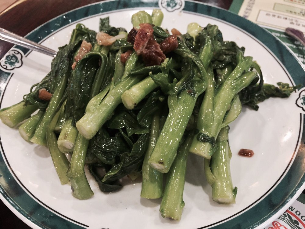 Order Sauteed Chinese Broccoli with Dried Fish/大地魚炒芥蘭 food online from Sam Woo Bbq store, San Gabriel on bringmethat.com