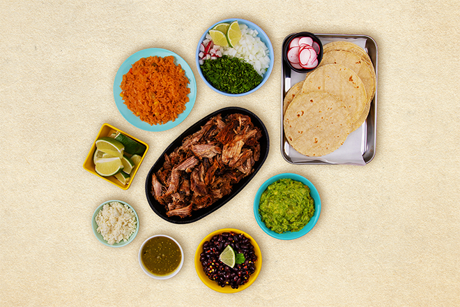 Order Carnitas Taco Kit food online from Taco Assembly store, Durham on bringmethat.com