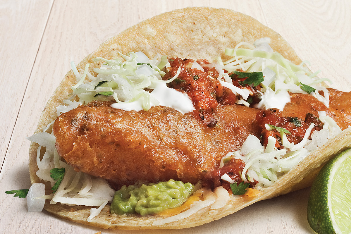 Order Fish Taco Especial - Two Taco Plate food online from Rubio'S Coastal Grill store, Palm Desert on bringmethat.com