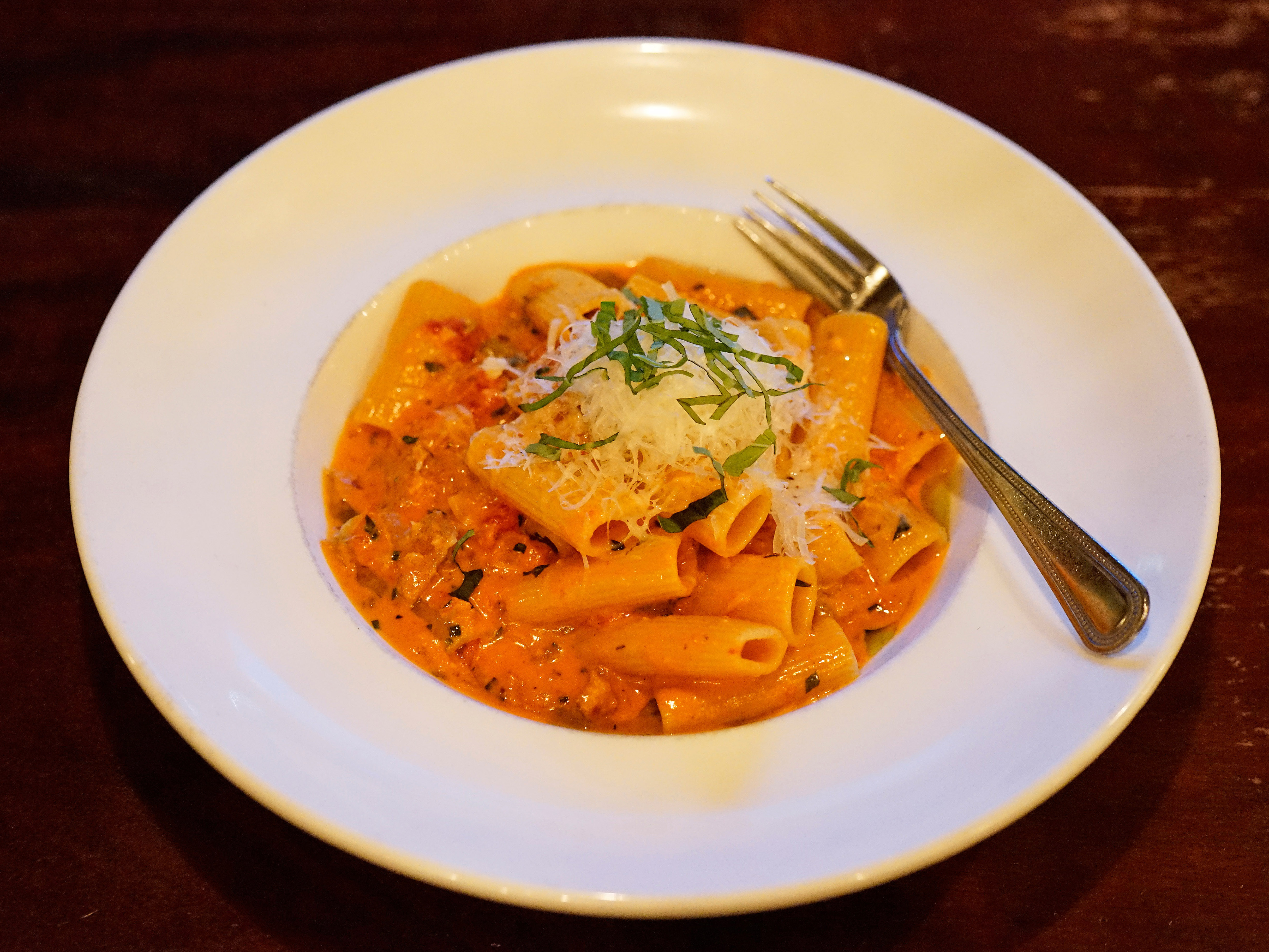 Order Rigatoni with Tomato Cream Sauce food online from Jiangnan Chinese Cuisine store, New York on bringmethat.com