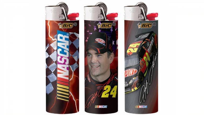 Order BIC Special Edition Nascar Driver Lighters food online from Mac On 4th store, Alton on bringmethat.com