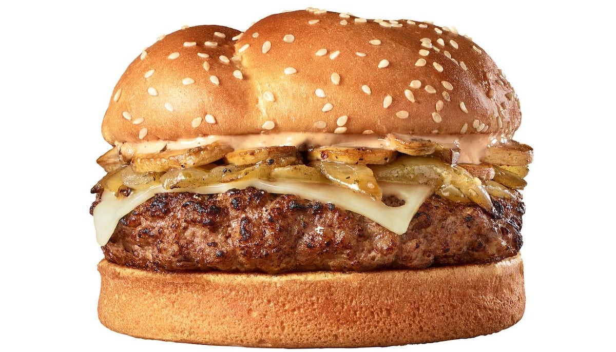 Order Vibe with Shrooms Burger  food online from Burger Den store, Apache Junction on bringmethat.com