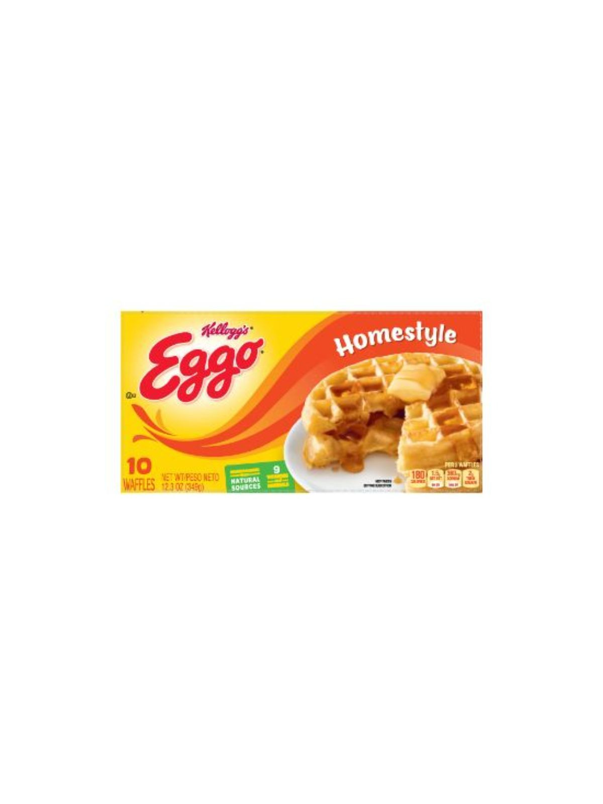 Order Kellogg's Eggo Waffles Homestyle (10 Count) food online from Stock-Up Mart store, Los Angeles on bringmethat.com