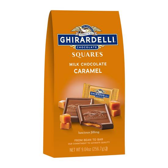 Order Ghirardelli Milk Chocolate Caramel Squares, Large Bag, 9.04 OZ food online from Cvs store, MONTEZUMA on bringmethat.com