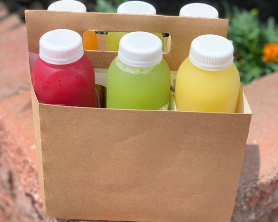 Order 6-pack Juice Cleanse (1 Day) food online from Cali Shakes & Juice Bar store, Jersey City on bringmethat.com