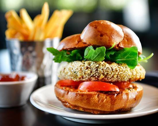 Order Crispy Chickpea & Eggplant Sandwich food online from Fleming's Prime Steakhouse & Wine Bar store, Lincolnshire on bringmethat.com