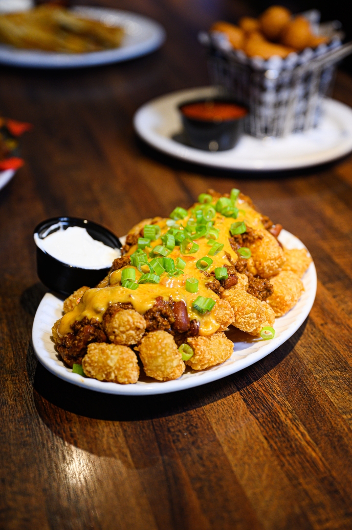 Order Chili Cheese Tots food online from Quincy's South Bar & Grille store, Rockville on bringmethat.com