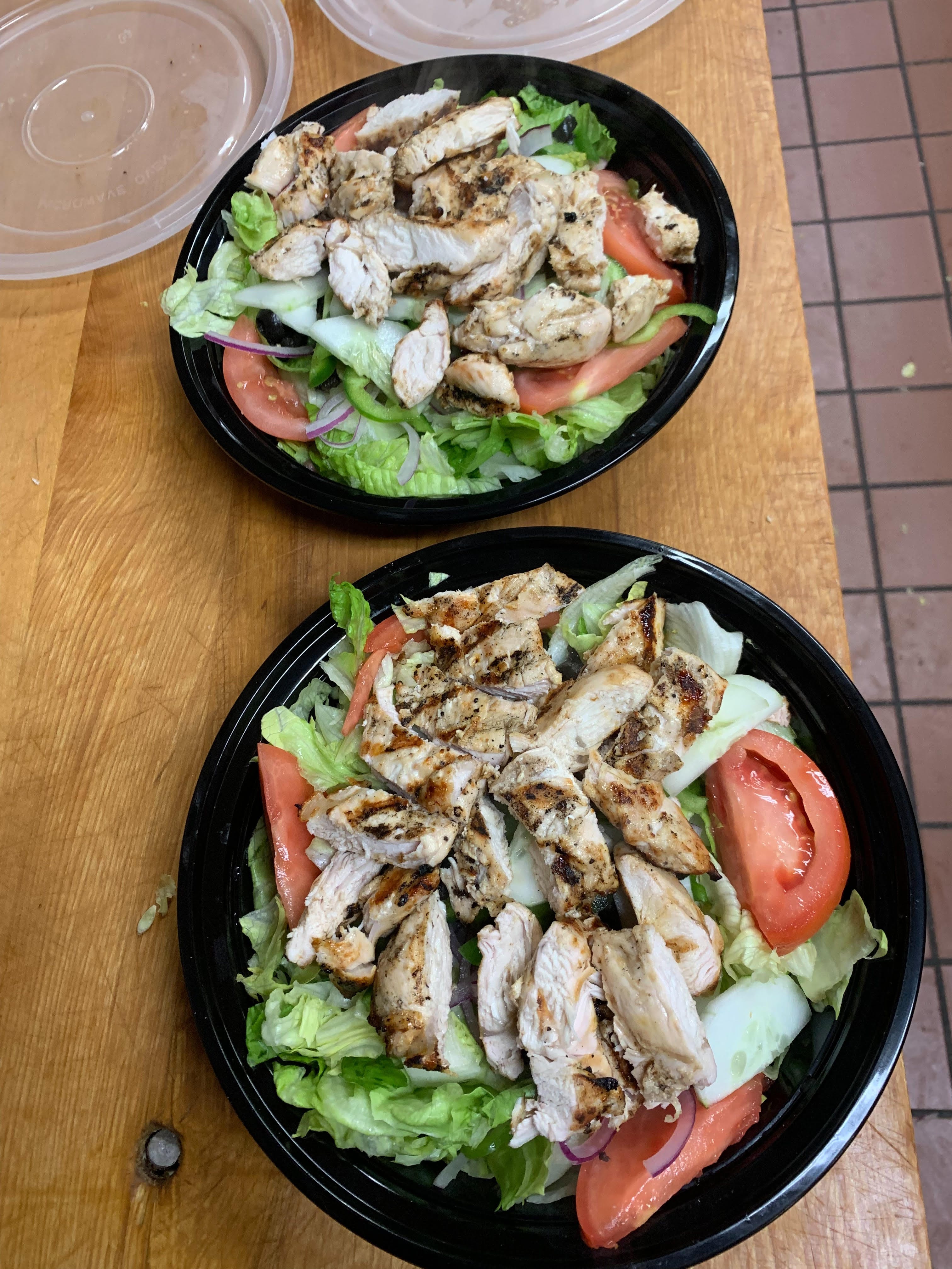 Order Caesar Salad with Grilled Chicken - Small food online from Pizza Time store, Saratoga Springs on bringmethat.com