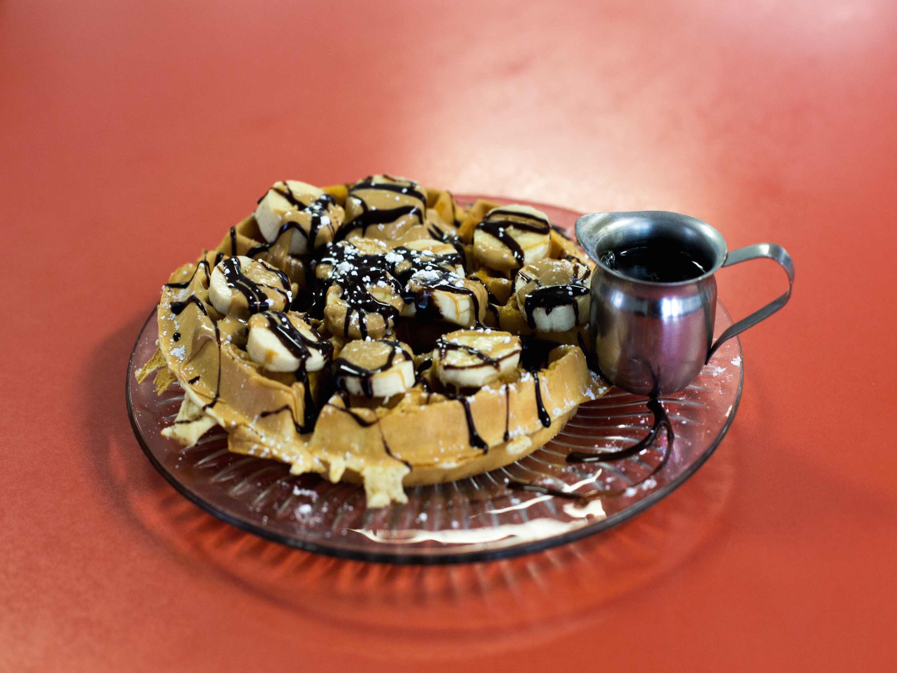Order The Elvis Waffle food online from Nina Cafe store, Kalamazoo on bringmethat.com