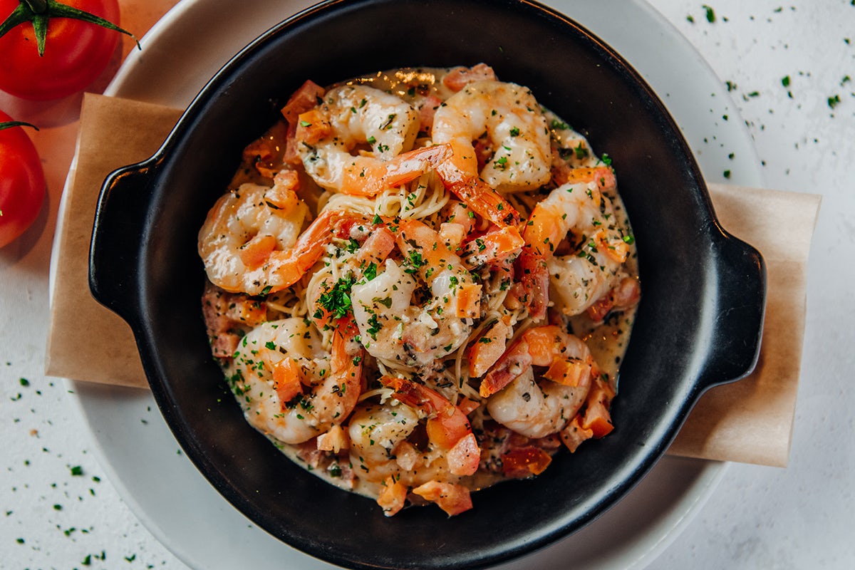 Order SHRIMP SCAMPI food online from Macaroni Grill store, Selma on bringmethat.com