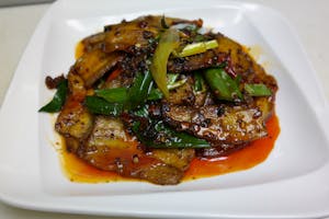 Order M2. 家常回锅肉 Double Cooked Sliced Pork food online from Sichuan Hot Pot 九寨溝火锅川菜 store, Cleveland on bringmethat.com