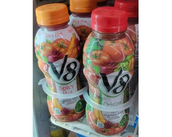 Order V8 12 oz bottle - spicy or original food online from Hub Market & Deli store, San Diego on bringmethat.com